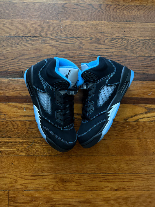 Jordan Air Jordan 5 Retro Mid Top Sneakers Black/Blue/Gray Lace Up 440888-008