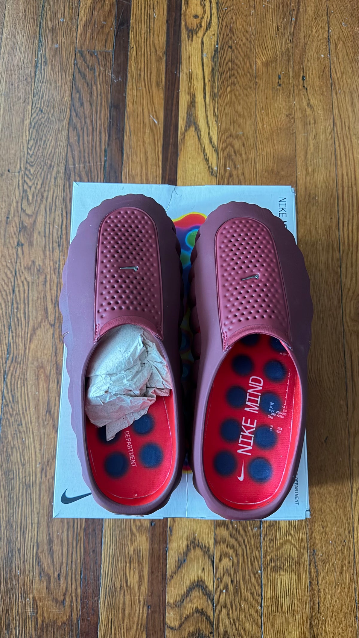 Nike Mind 001 Men's Slide Sandals Red/Burgundy